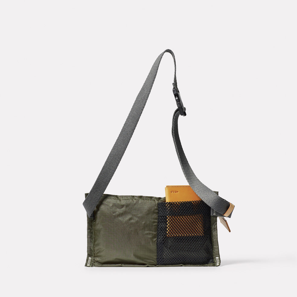 Herbert Packable Zip Top Belt Bag in Khaki
