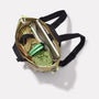 Frances Waxed Cotton Backpack in Pistachio interior