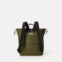 Frances Small Ripstop Nylon Backpack in Green With Webbing Top Handles in Bronze For Women and Men