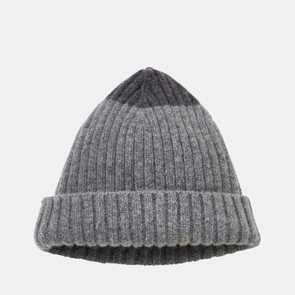 Lambswool Hat in Charcoal & Grey