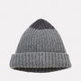 100% Lambswool Knit Hat in Charcoal & Grey For Women and Men