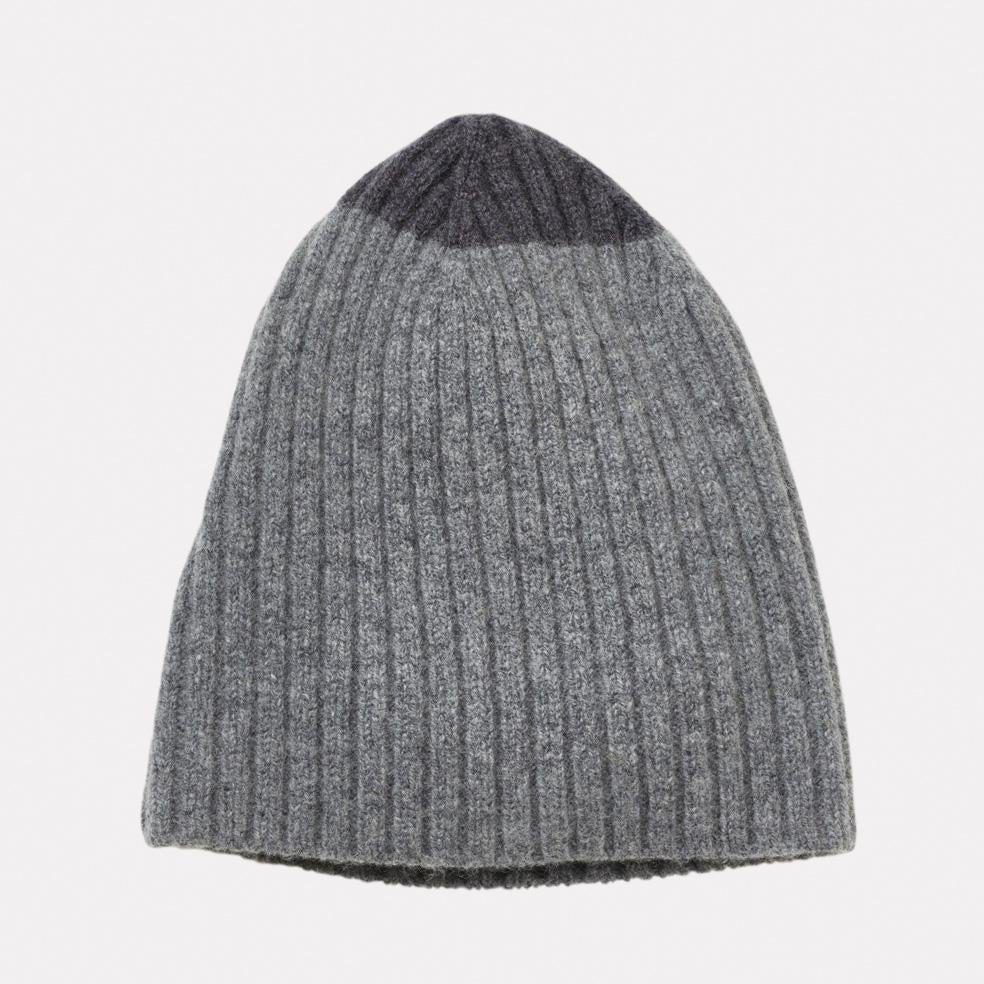 Lambswool Hat in Charcoal & Grey