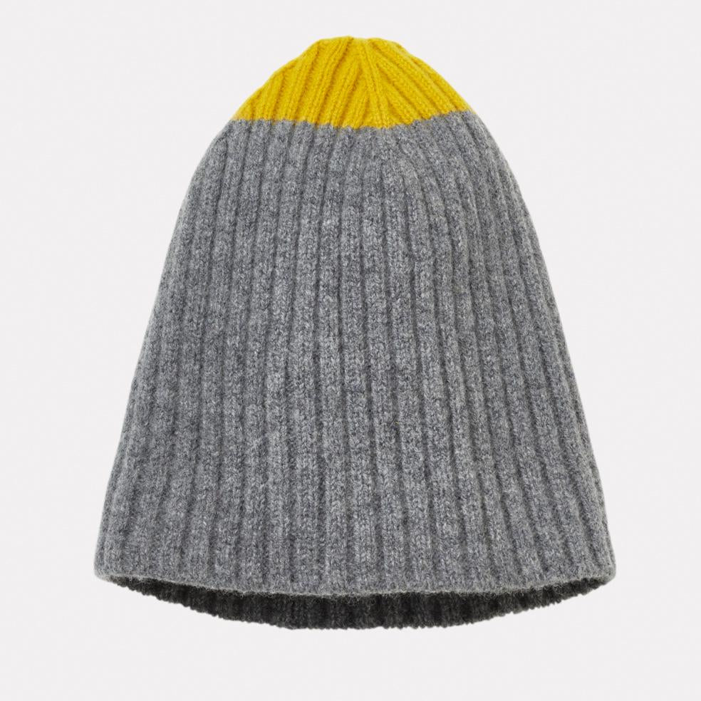 Lambswool Hat in Piccalilly & Grey