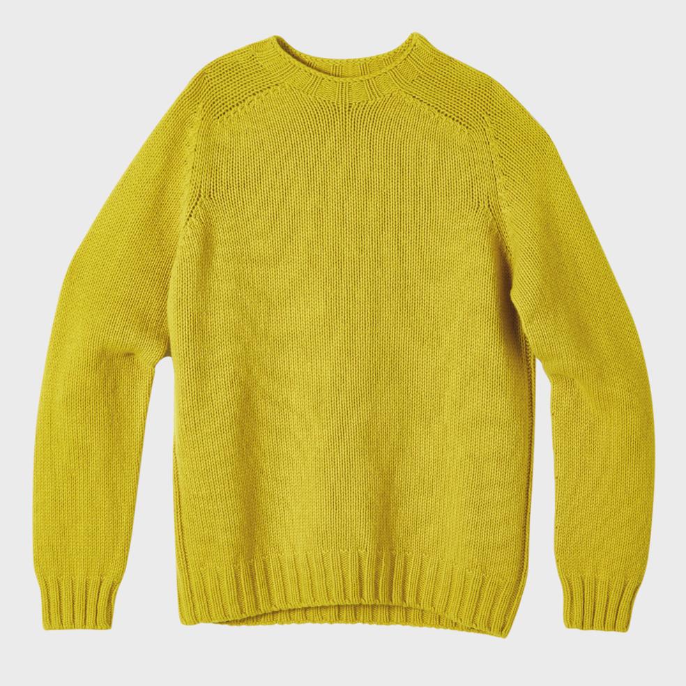 Mens Knit Crew Neck in Piccalilly