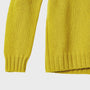 Mens Knit Crew Neck in 100% Lambswool in Yellow For Men 