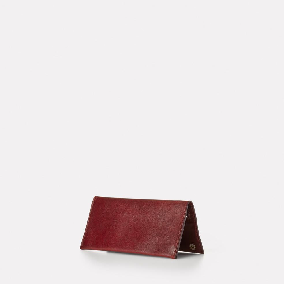 Evie Long Leather Wallet in Dark Red