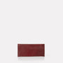 Evie Long Leather Wallet in Dark Red For Women