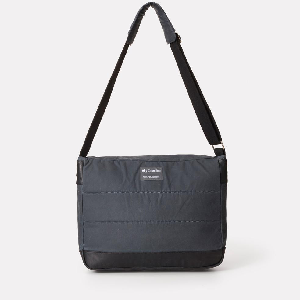 Jeremy Waxed Cotton Satchel In Grey Satchels Ally Capellino