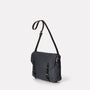 Jez Small Waxed Cotton Satchel With Adjustable Leather Strap in Grey For Women and Men