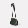 Shirley Medium Vegetable Tanned Leather Shoulder Crossbody Frame Bag in Dark Green for Women
