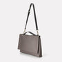 Violet Large Pebble Grain Leather Fold Bag in Grey For Women