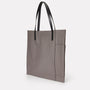 Verity Pebble Grain Leather Large Tote in Grey For Women