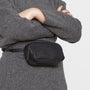 Leila Tiny Calvert Leather Crossbody Bag in Black