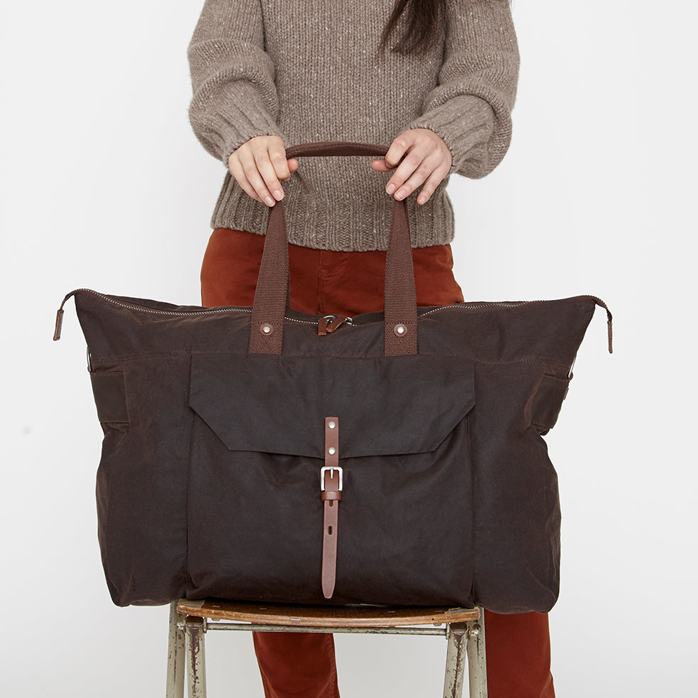 Waxed cotton holdall sale
