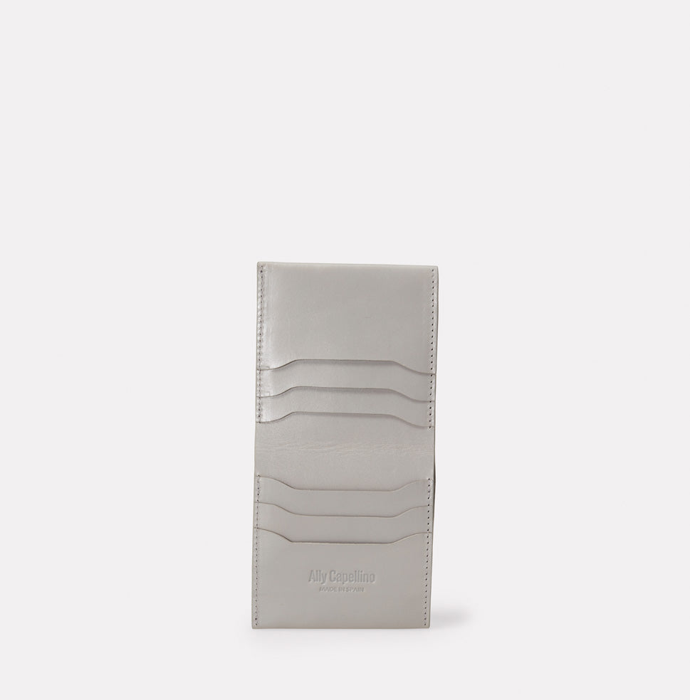 Oliver Leather Wallet in Light Grey