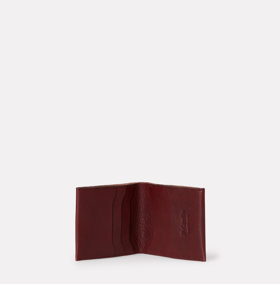 Oliver Leather Wallet in Plum