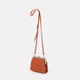 Fox Small Calvert Leather Frame Bag in Tan