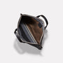 Gaudi Vegetable Tanned Leather Mens Zip-Up Folio Bag in Black With Removable Webbing Strap