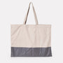 Grey Canvas Shopper Tote Bag With Ally Capellino Logo For Women and Men