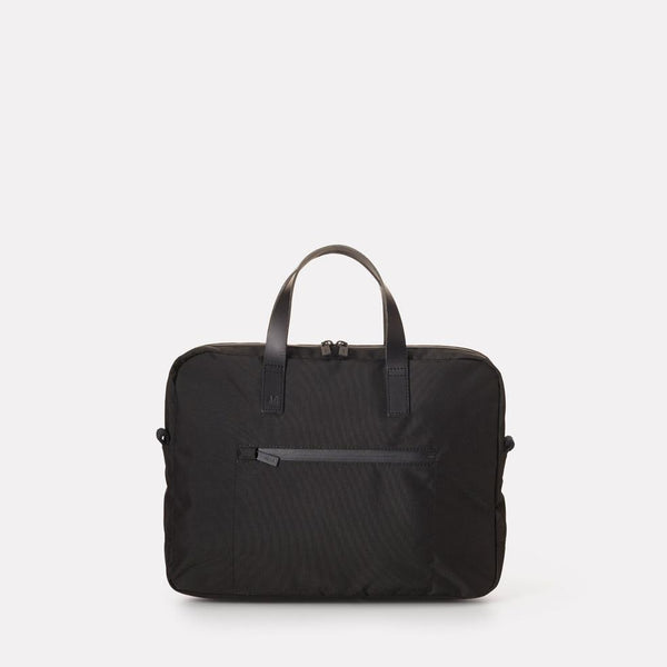 SS19, mens, womens, travel and cycle, briefcase, document case, travel case, travel briefcase, travel document case, cycle briefcase, cycle document case, water resistant, clack, black nylon, black briefcase, black document case, black briefcase, black document case,