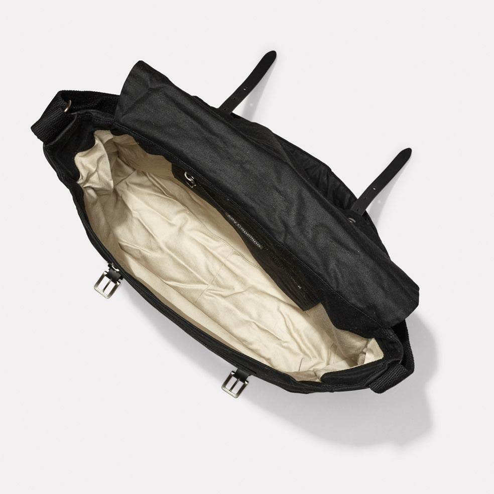 Jeremy Waxed Cotton Satchel in Brick