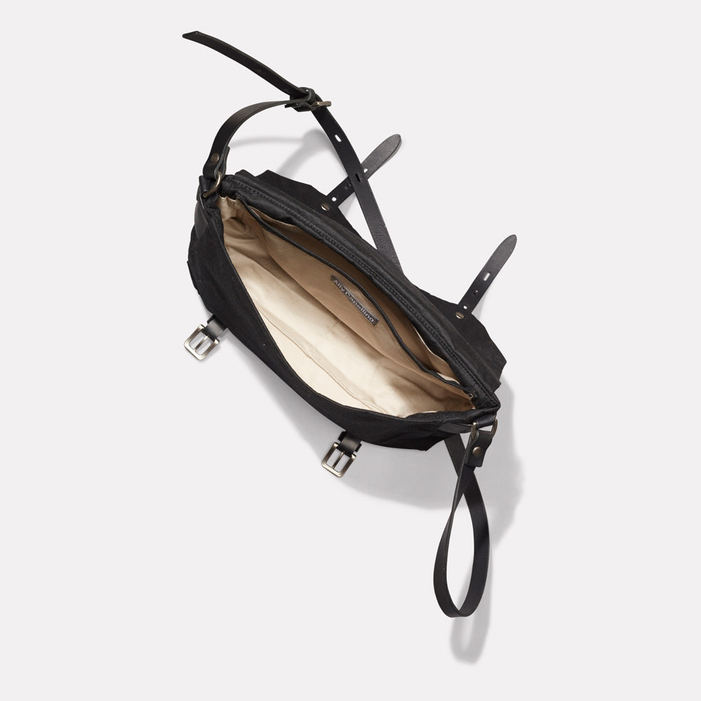Jeremy Small Waxed Cotton Satchel in Cumin