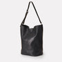 Roz Vegetable Tanned Leather Bucket Bag in Black for Women