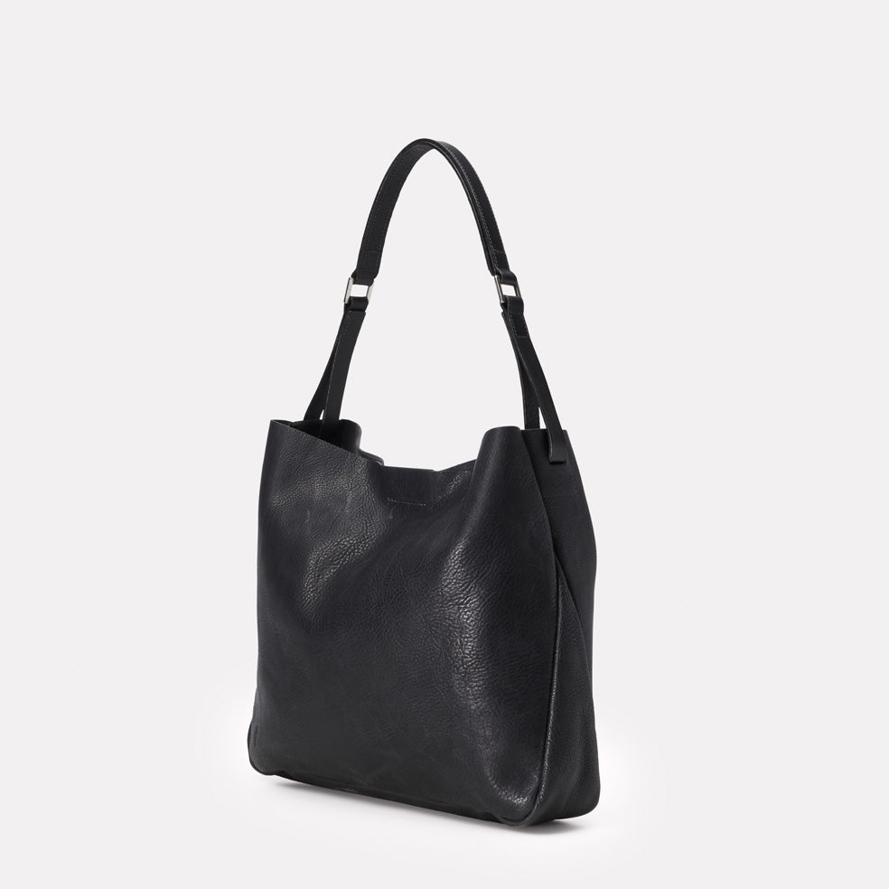 NEW: Cleve Calvert Leather Shoulder Bag in Black | Ally Capellino
