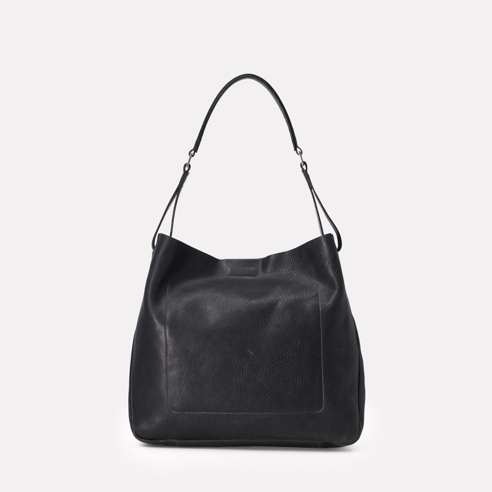 Cleve Calvert Leather Shoulder Bag in Black