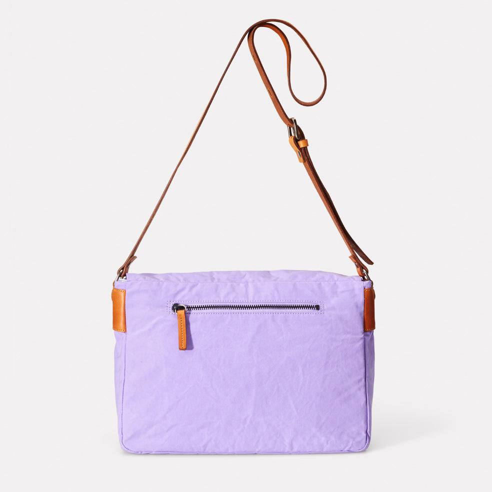 Jez Waxed Cotton Satchel in Lilac