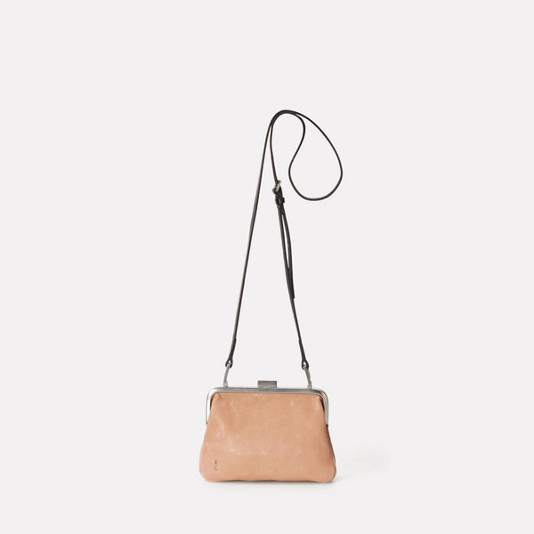 SS18: Dusty Calvert Leather Mini Frame Bag in Clay | Ally Capellino