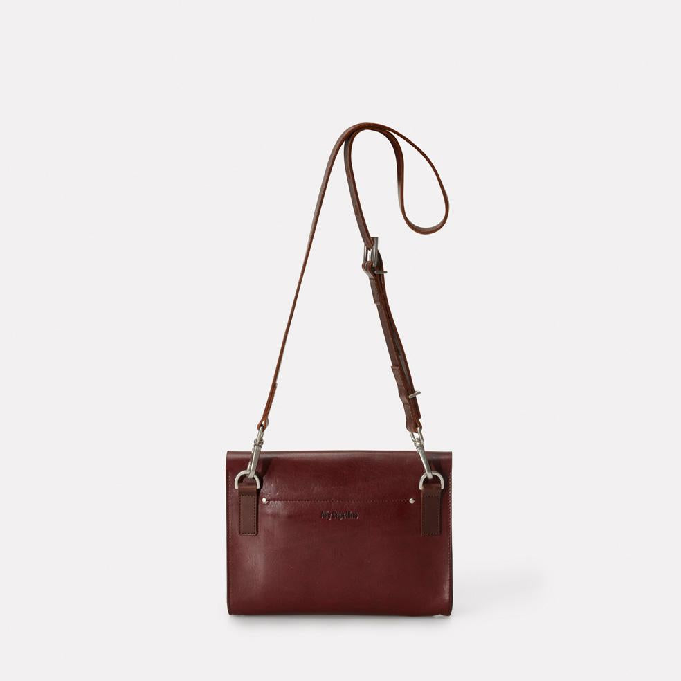 Elizabeth Small Leather Crossbody Bag in Dark Red