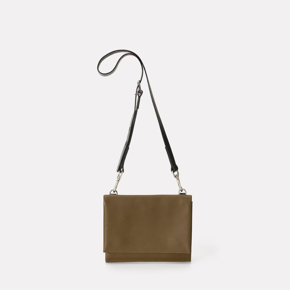 Mini Valerie Leather Crossbody Bag in Olive