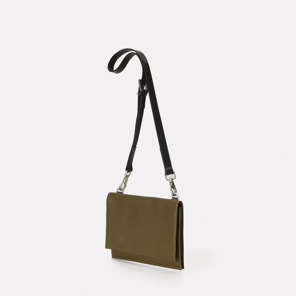 Mini Valerie Leather Crossbody Bag in Olive