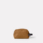 Simon Waxed Cotton Washbag in Breen Back