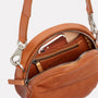 Ally Capellino Calvert Leather Bill Crossbody Bag inside detail in Redwood