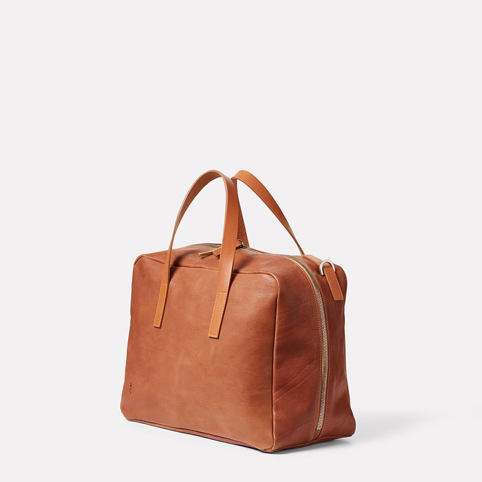 Jago Bowler Calvert Leather Bag in Redwood