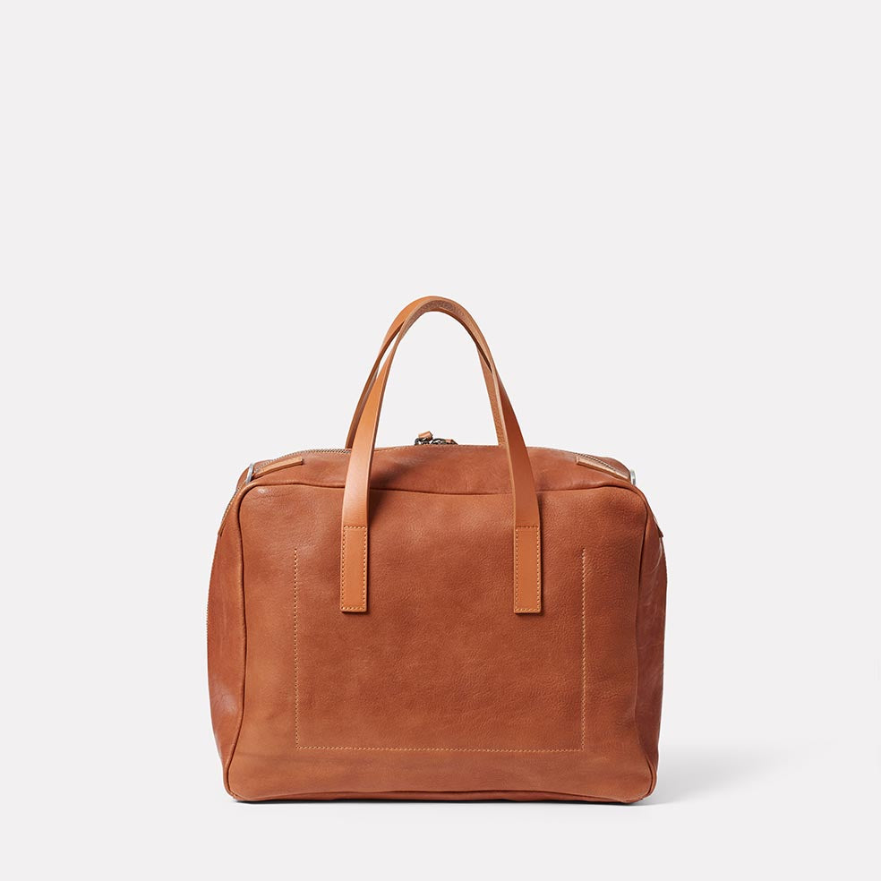 Jago Bowler Calvert Leather Bag in Redwood
