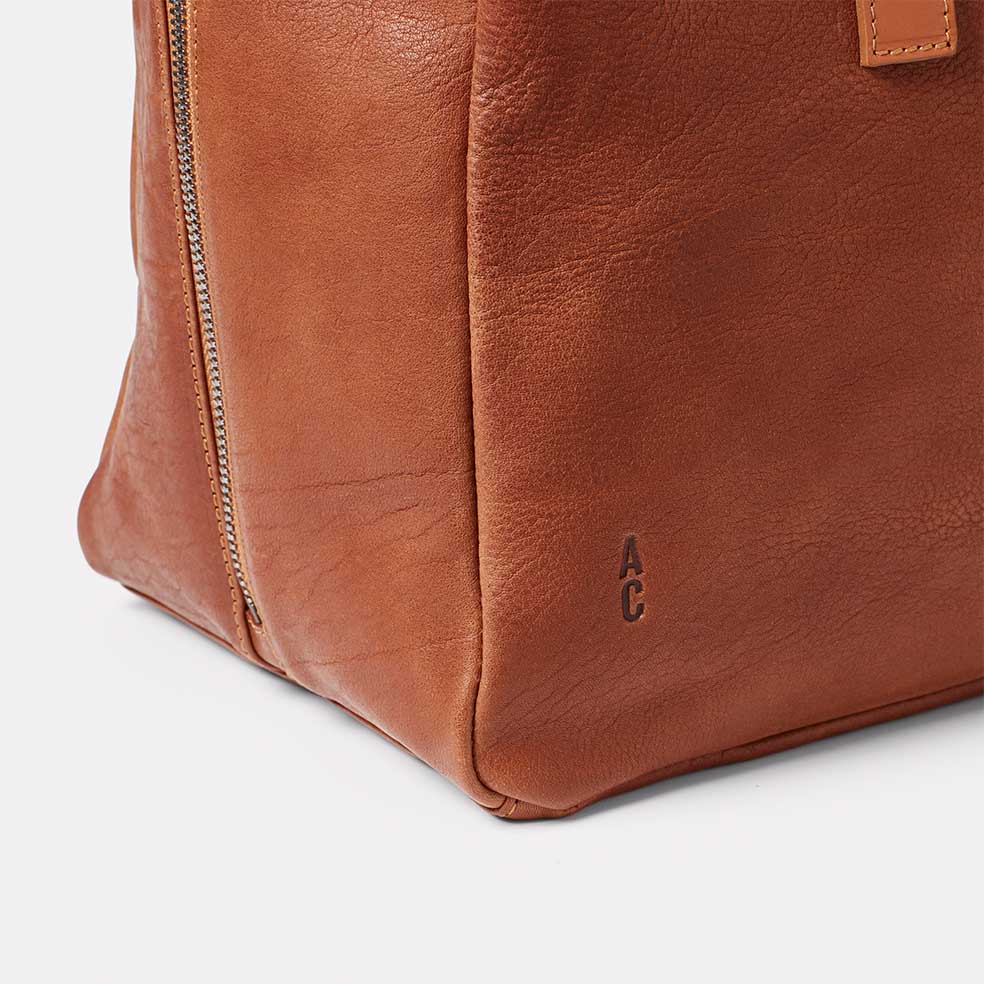 Jago Bowler Calvert Leather Bag in Redwood