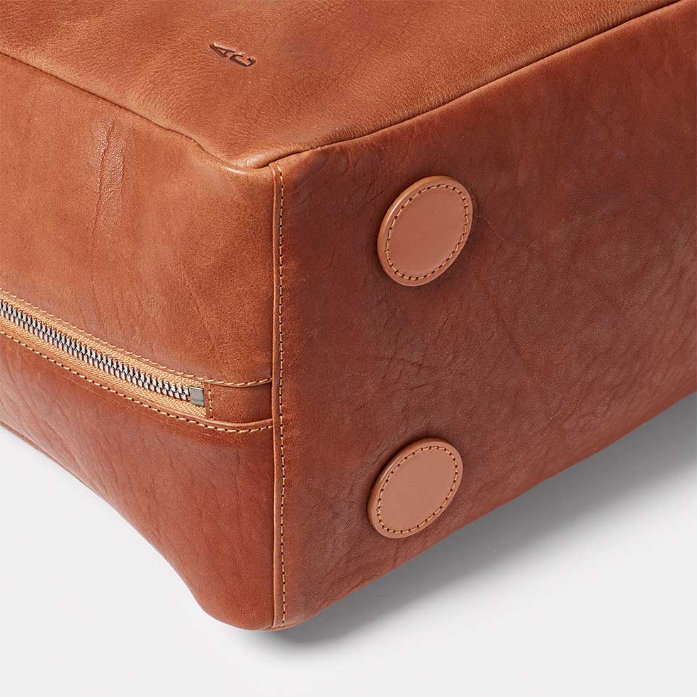 Jago Bowler Calvert Leather Bag in Redwood