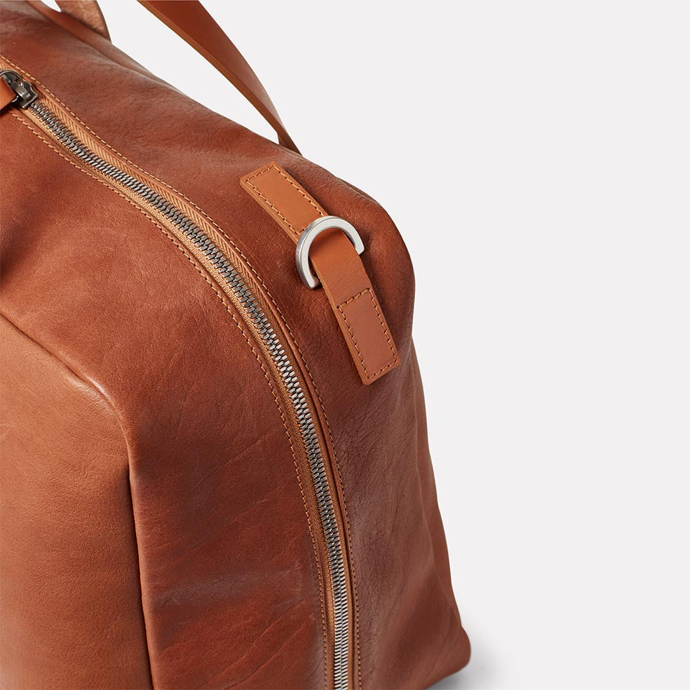 Jago Bowler Calvert Leather Bag in Redwood