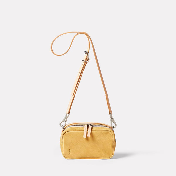 Ally Capellino Leila Small Calvert Leather Crossbody Bag Yellow