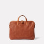 Ally Capellino Marcus Calvert Leather Folio Bag Redwood Back Detail