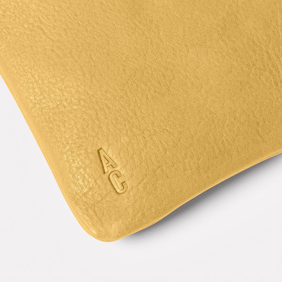 Hocker Tab Large Calvert Leather Purse in Yellow