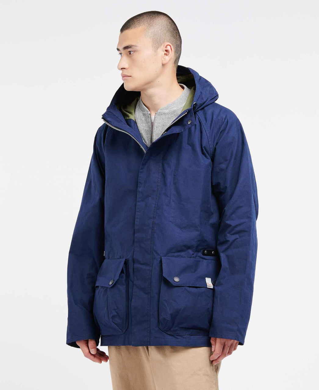 Ally Capellino x Barbour Ernest Waxed Cotton Jacket in Navy