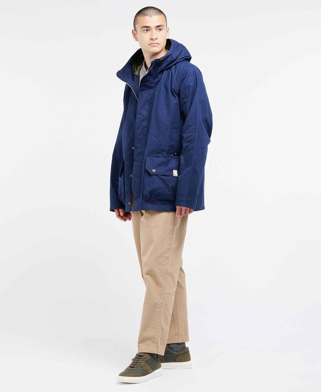 Ally Capellino x Barbour Ernest Waxed Cotton Jacket in Navy