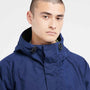 Ally Capellino x Barbour Ernest Waxed Cotton Jacket in Navy Collar Detail on Model