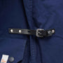 Ally Capellino x Barbour Ernest Waxed Cotton Jacket in Navy Buckle Detail