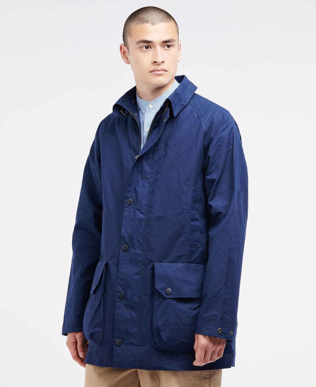 Ally Capellino x Barbour Back Casual Waxed Cotton Jacket in Navy