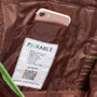 Hank Packable Zip Top Tote/Backpack in Brown scannable QR code